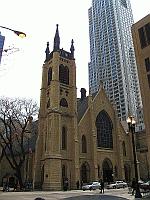 USA - Chicago IL - St James Episcopalian Cathedral Front & Panoramic 1 (5 Apr 2009)